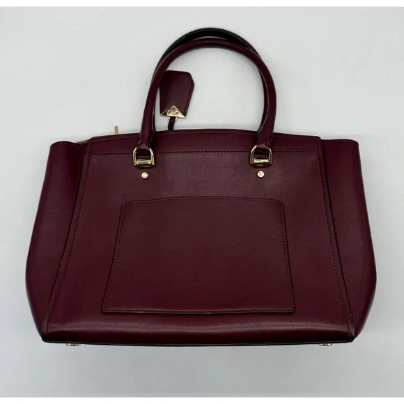 Michael Kors Large Benning Satchel Burgundy Excellent - Picture 2 of 10